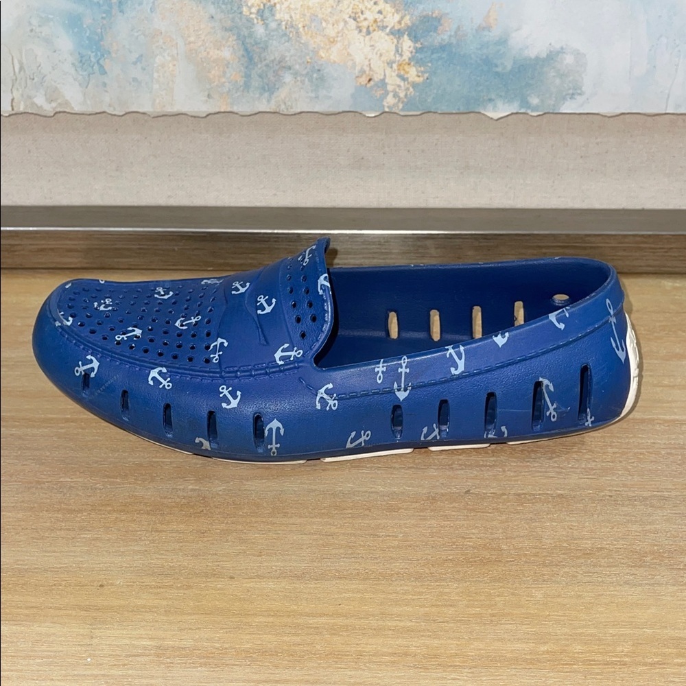 Floafers Nautical Blue Women's Loafers with Anchor Design - Size 8 - Picture 4 of 10
